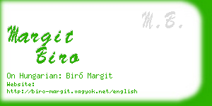 margit biro business card